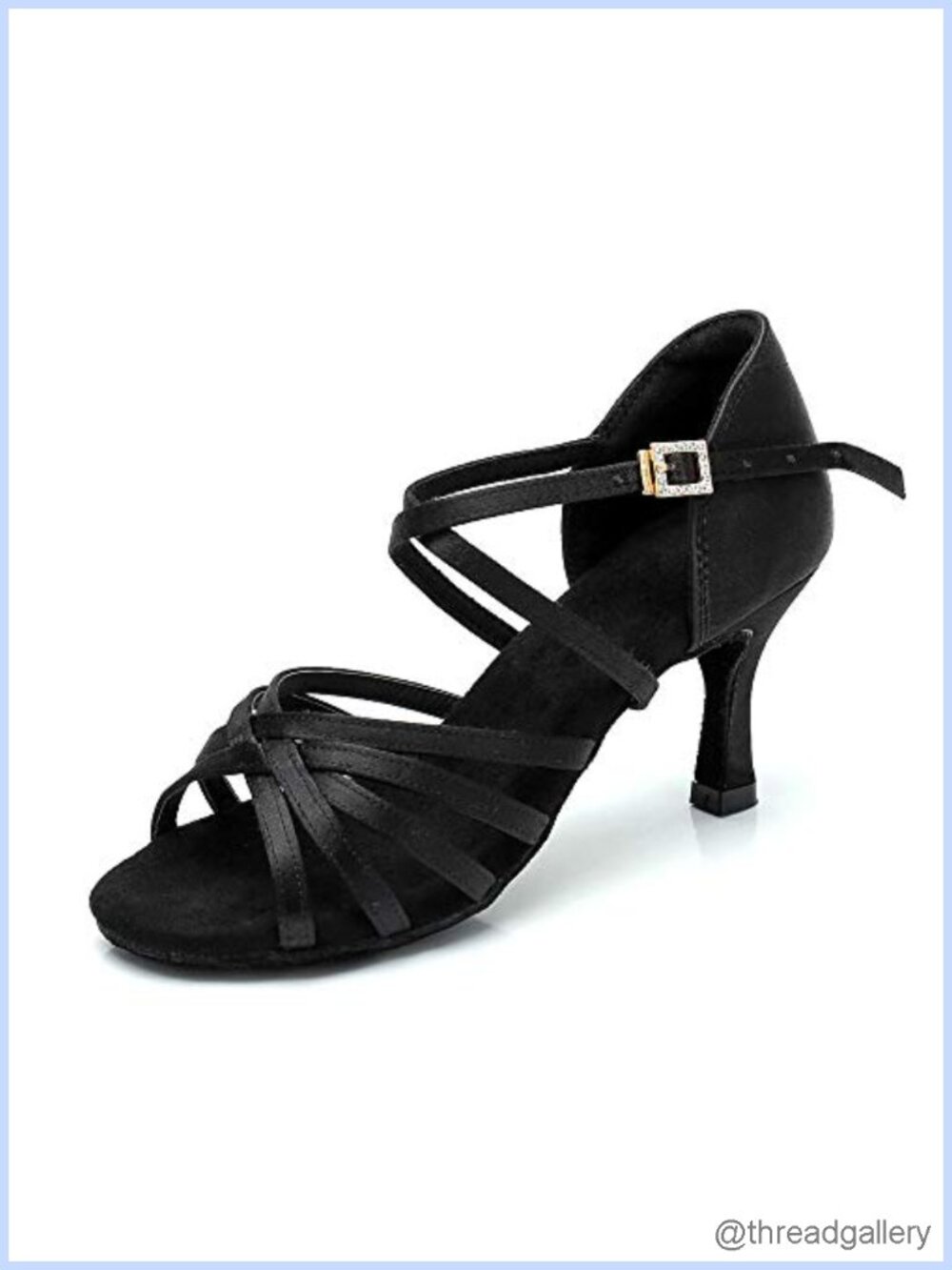 Satin Latin Dance Shoes Professional Ballroom Salsa Practice Heels